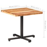vidaXL Table de bistro Carrée 80x80x75 cm Bois d'acacia massif