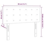 vidaXL Tête de lit à LED Bleu 80x5x78/88 cm Tissu