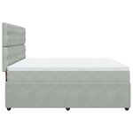 vidaXL Sommier à lattes de lit et matelas Gris clair 180x200cm Velours