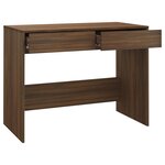 vidaXL Bureau Chêne marron 101x50x76 5 cm Bois d'ingénierie
