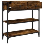 vidaXL Table console chêne fumé 72 5x25x75 cm bois d'ingénierie