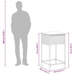 vidaXL Tabourets de bar jardin coussins lot de 2 gris résine tressée