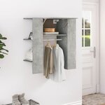 vidaXL Armoire de couloir Gris béton 97 5x37x99 cm Bois d'ingénierie
