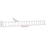 vidaXL Lit surélevé de jardin Acier enduit de poudre 620x80x36 cm Vert
