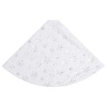 vidaXL Jupe de sapin de Noël de luxe Blanc 150 cm Fausse fourrure