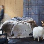vidaXL Tapis en peau de vache véritable Marron et blanc 150 x 170 cm