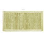 vidaXL Portillons de jardin 2 Pièces Bois de pin imprégné 300x75 cm