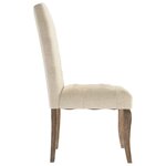 vidaXL Chaises à manger lot de 6 beige tissu à l'aspect de lin