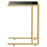 vidaXL Table d'appoint pour ordinateur Noir 50x35x65 cm Verre trempé