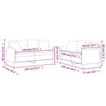 vidaXL Ensemble de canapés 2 Pièces avec coussins crème tissu