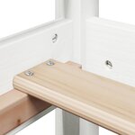 vidaXL Cadre de lit avec toit blanc 90x190 cm bois massif de pin