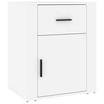 vidaXL Table de chevet Blanc 50x36x60 cm Bois d'ingénierie