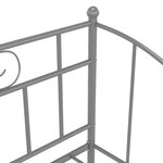 vidaXL Cadre de canapé-lit sans matelas gris métal 90x200 cm