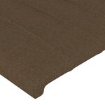 vidaXL Tête de lit à LED Marron foncé 100x5x118/128 cm Tissu