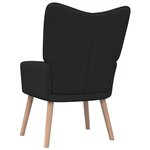 vidaXL Chaise de relaxation Noir Tissu