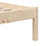 vidaXL Cadre de lit sans matelas bois massif 100x200 cm