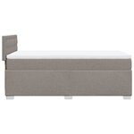vidaXL Sommier à lattes de lit avec matelas Taupe 90x200 cm Tissu