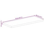 vidaXL Dessus de table 70x20x2 5 cm rectangulaire bois massif d'acacia