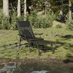 vidaXL Transat de pêche avec pieds à boue réglables pliable camouflage