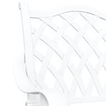 Chaises de jardin vidaXL 2 Pièces en aluminium moulé  blanches