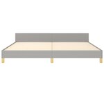 vidaXL Cadre de lit sans matelas avec tête de lit gris clair tissu