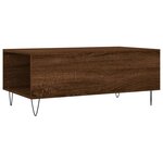 vidaXL Table basse Chêne marron 90x50x36 5 cm Bois d'ingénierie