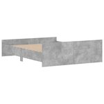 vidaXL Cadre de lit tête de lit et pied de lit gris béton 150x200 cm