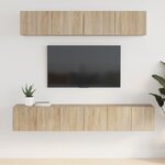 vidaXL Ensemble de meubles TV 5 Pièces Chêne sonoma Bois d'ingénierie