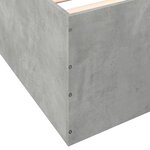vidaXL Cadre de lit sans matelas gris béton 150x200 cm