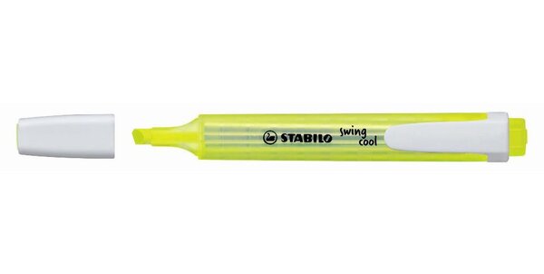 Blister de 1 Surligneur de poche SWING COOL Pte Biseautée 1 - 4 mm - jaune STABILO