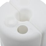 vidaXL Poids de tonnelle 4 Pièces PE Blanc