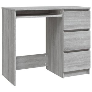 vidaXL Bureau Sonoma gris 90x45x76 cm Bois d'ingénierie