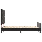 Lit vidaXL Noir 120x190 cm Velours