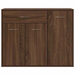 vidaXL Buffet Chêne marron 88x30x70 cm Bois d'ingénierie