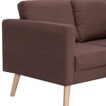vidaXL Ensemble de canapé 2 Pièces tissu marron