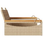 vidaXL Balancelle beige 63x62x40 cm résine tressée