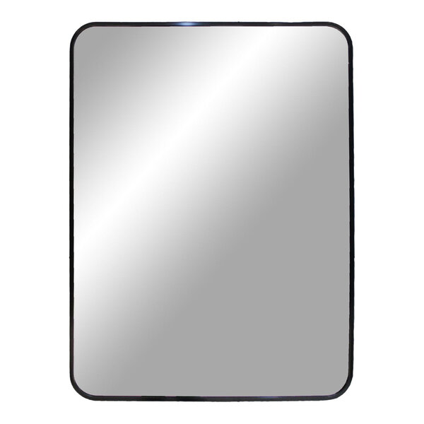 Miroir rectangulaire en aluminium avec cadre noir 50 x 70 cm