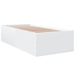 vidaXL Cadre de lit blanc 100x200 cm bois d'ingénierie