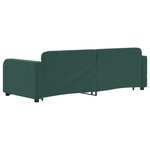 vidaXL Lit de jour avec gigogne sans matelas vert foncé 80x200 cm