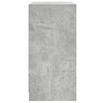 vidaXL Armoire latérale avec portes en verre gris béton 68x37x75 5 cm