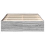 vidaXL Cadre de lit sans matelas sonoma gris 160x200 cm