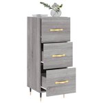 vidaXL Buffet Sonoma gris 34 5x34x90 cm Bois d'ingénierie