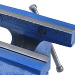 vidaXL Étau d'établi bleu 125 mm fonte