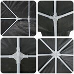vidaXL Tente de Fête avec 10 Parois Latérales Anthracite 6x4 m PE