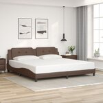vidaXL Cadre de lit sans matelas marron 200x200 cm similicuir