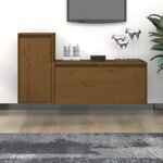 vidaXL Meubles TV 2 Pièces Marron miel Bois massif de pin