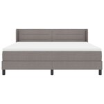 Lit à Ressorts vidaXL avec Matelas Taupe 180x200 cm Tissu
