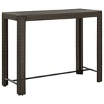 vidaXL Ensemble de bar d'extérieur 7 Pièces accoudoir Poly rotin Marron
