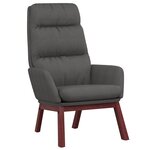 vidaXL Chaise de relaxation Gris foncé Tissu