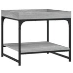 vidaXL Table basse sonoma gris 49 5x49 5x45 cm bois d'ingénierie